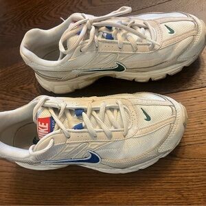 Nike womens Sneakers with Blue and Green swish Sz 8.5